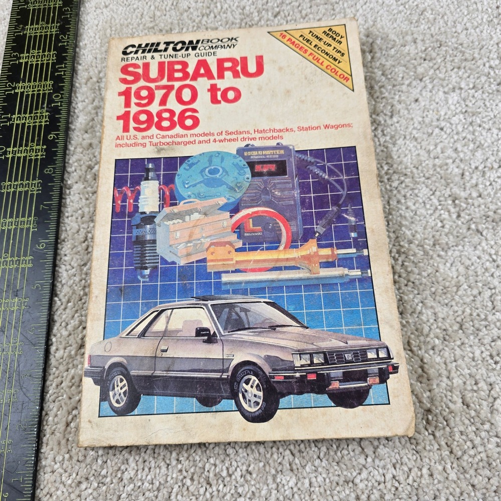 Chilton Repair‎ Guide Subaru 1970-1986 Manual 6982 Sedan Hatchback Wagon